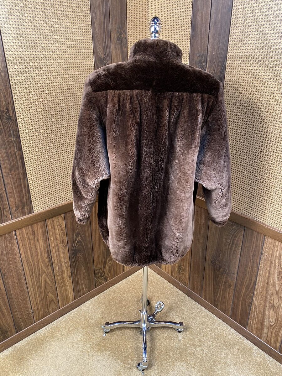 VINTAGE TOLEDO FURS MARQUISE BROWN SHEARED BEAVER ZIPPERED VINTAGE TOLEDO FURS MARQUISE BROWN SHEARED BEAVER ZIPPERED