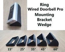 Ring Wired Doorbell Pro Wedge Angle Mount Bracket 15 25 35 45 60 75 90