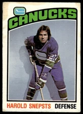 1976-77 O-Pee-Chee Harold Snepsts Vancouver Canucks #366