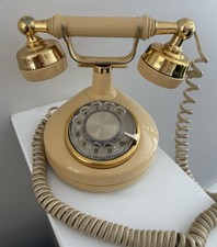 Vintage 1970s Western Electric Princess Rotary Phone Beige Gold French Style