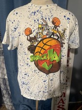 Looney Tunes Space Jam Shirt Size L Buggs Bunny Daffy Basketball Vintage Print
