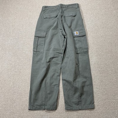 Carhartt WIP Cargo Hose Herren 29x30 Grün Relaxed Straight Arbeitshose Cole