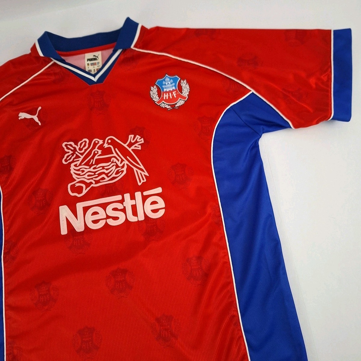 Helsingborgs IF Puma Vtg 1999 Soccer Jersey Mens XL Sweden Nestle