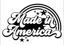 Vinyl Decal for Window - Made in America, Various Colors & Sizes