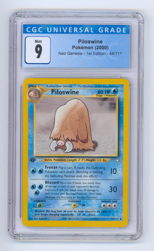 Piloswine (1st Edition) graded CGC 9 for sale on eBay