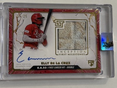 2024 Topps Inception Elly De La Cruz Red First Milestone Auto Relic /25 #FMAR-ED