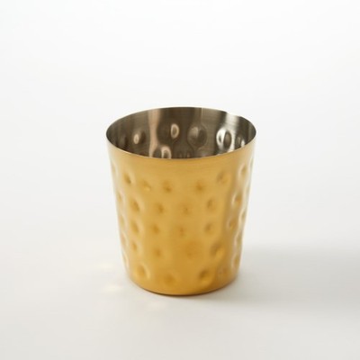 American Metalcraft FFCGH37 14 oz Gold Hammered Fry Cup