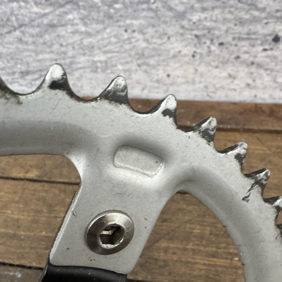 Piñón de plato GT BMX 44T 110BCD plata negro araña pernos de colección años 90 Foto 3 de 4