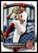 2025 Chen-Wei Lin 1st Bowman Prospects Rookie Card #BP-141. rookie card picture