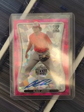 Blaze Jordan 2020 Leaf Metal Draft Pink Cracked Crystals Auto 1/7 Rookie Card 