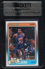 BAS 1988-89 Fleer Dell Curry #14 Seal of Authenticity Auto 3c7