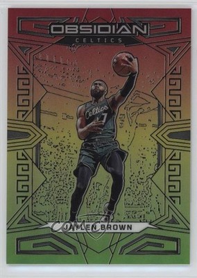 2022 Obsidian Electric Etch Red Yellow & Green Flood 38/75 Jaylen Brown #79 0gp4