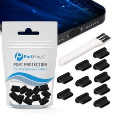 USB-C Dust Plugs 10-Pack for iPhone 15/16/17 iPad MacBook Galaxy