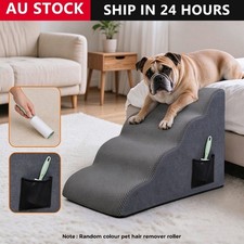 Pet Stairs Ramp for Bed Dog Step Ladder Memory Foam Non-Slip Washable Cover