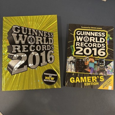 Guinness World Records 2016 - Original Hardcover & Gamers Edition - MINT