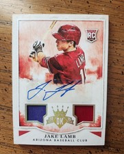 Jake Lamb 2015 Panini Diamond Kings RPA Auto/Dual Patch 06/10 RC #162 