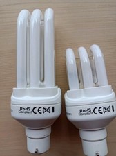 Pre Owned 2 Compact Fluorescent Light Bulbs, Bayonet Fittings