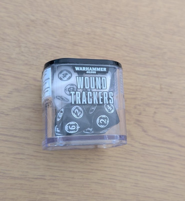 40k Würfel Wund Tracker x8 weiß + schwarz