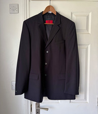 HUGO Navy 2 Piece Suit 54 Regular Single-Breasted 3-Button Wool Blend