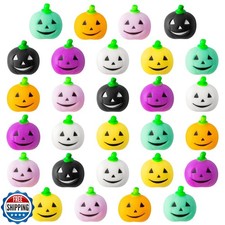WATINC 28pcs Halloween Pumpkin Mochi Squeeze Toys for Kids, Happy