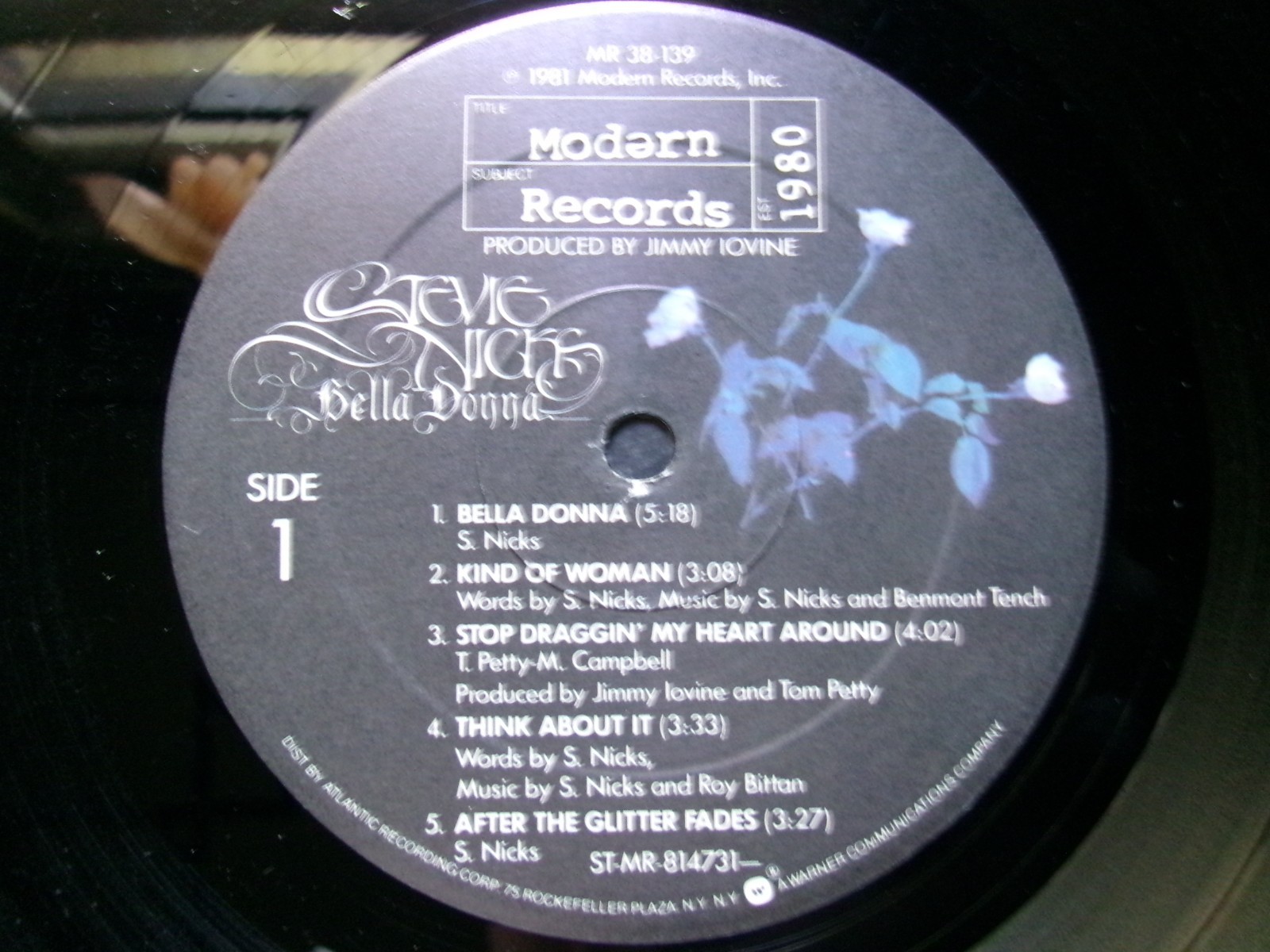 BELLA DONNA Stevie Nicks 33 rpm record Modern MR 38-139