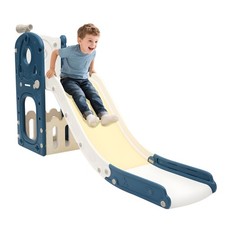 Toddler Slide And Climber Dome Play Set Indoor Outdoor Blue Yellow Kids Toy