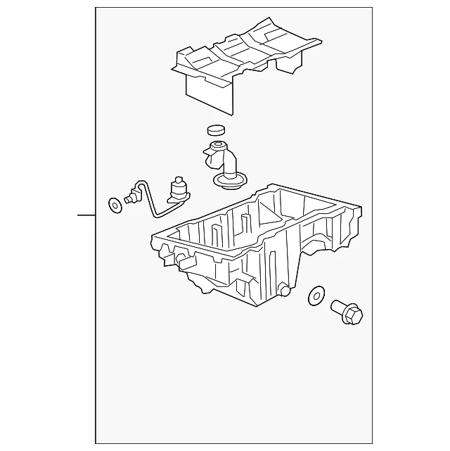 Genuine GM Oil Pan 12716568 - Image 2 of 3