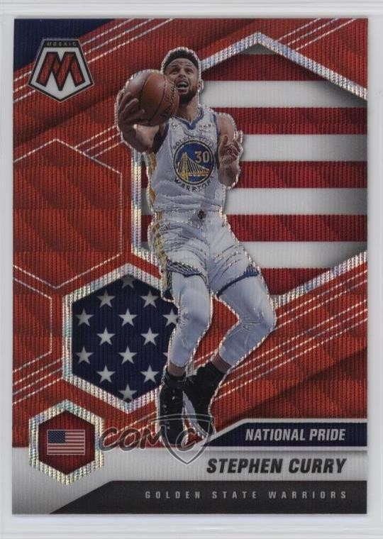2020-21 Panini Mosaic National Pride Red Wave Prizm Stephen Curry #249 1p3y
