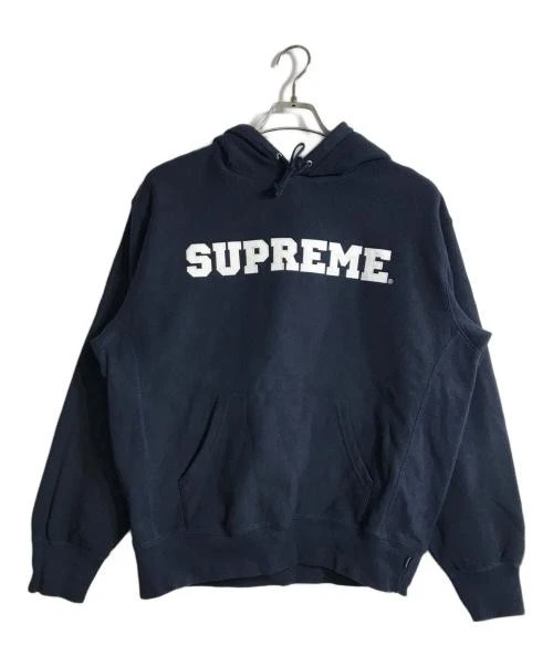 Sweat à capuche homme Supreme Collegiate bleu marine grand logo