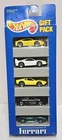 Vintage 1993 Hot Wheels FERRARI 5 Car Gift Pack Unopened Pearl White F40 GTO