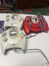 SEGA Dreamcast Console Lot 4 Controllers 2 vmus 15 games -skies of Arcadia cib