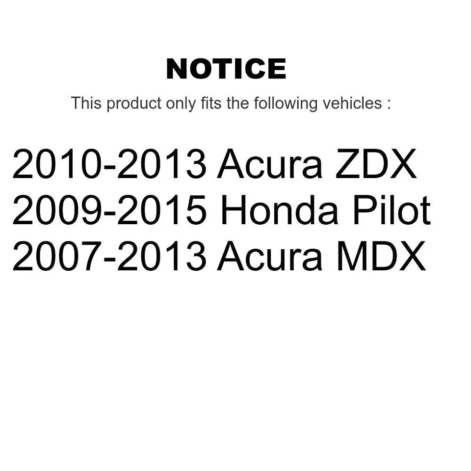 Front Brake Pads Rear Parking Shoes Kit for Acura MDX ZDX 2007-2013 oe18 - Image 2 of 4