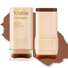 Foundation Stick, 2 in 1 Dual-Ended Eraser Contour Stick with Brush, Tinted Mois