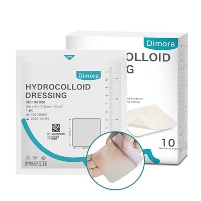 Dimora Hydrocolloid Adhesive Bandage Hydrocolloid Wound Dressing Thin Type 4 X
