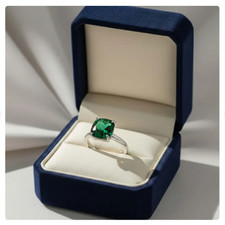 Natural Emerald Ring 925 Sterling Silver Ring Handmade Ring Wedding Ring