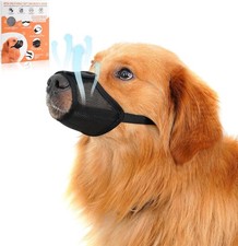 Dog Muzzle Soft Nylon Air Mesh Breathable Drinkable Anti-Bite Adjustable