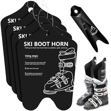  Ski Boot Horn - Shoe Horn for Ski and Snowboard Boots - Cuttable 12 inch 4 PCS