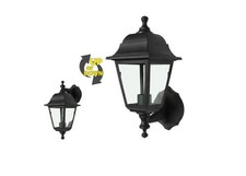 Lampada Applique da Esterno Zeus Nera Ribaltabile E27