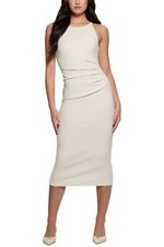 Guess Womens Carla Sleeveless Midi Dress 10 Cream White - NWT $148