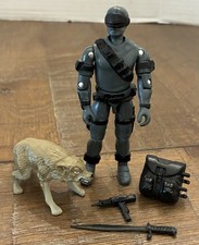 Black Major GI Joe Custom Snake Eyes Grey Black 1985 Version 3.75    O-Ring Figure