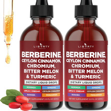 Berberine with Ceylon Cinnamon Supplement Liquid Drops  Bitter Melon Extract, G