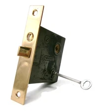 Antique Vintage Victorian CORBIN Small Door Mortise Lock w/ Key Reclaimed