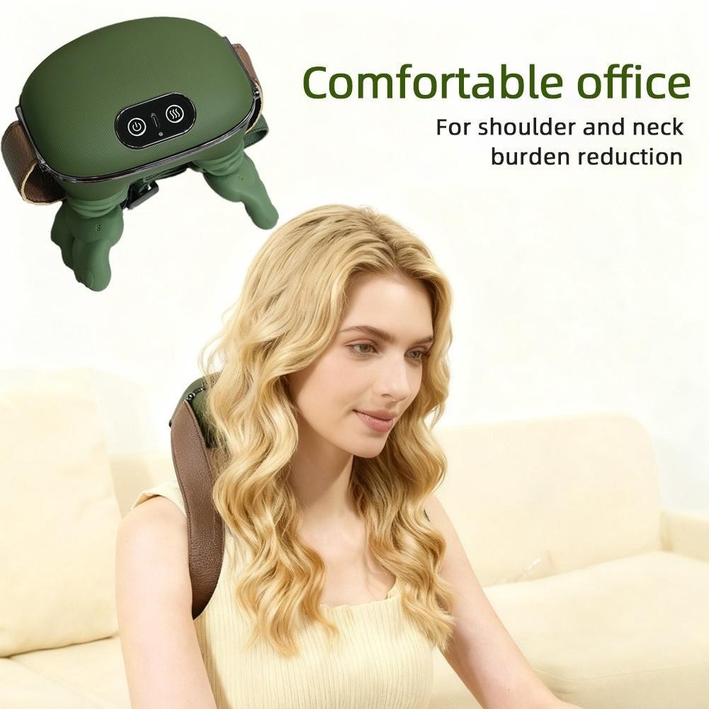 Bionic Finger Neck Shoulder Massager Heat Therapy Portable Electric Massager