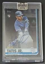 Fernando Tatis Jr. 2019 Topps Clearly Authentic Rookie Auto Black / 75