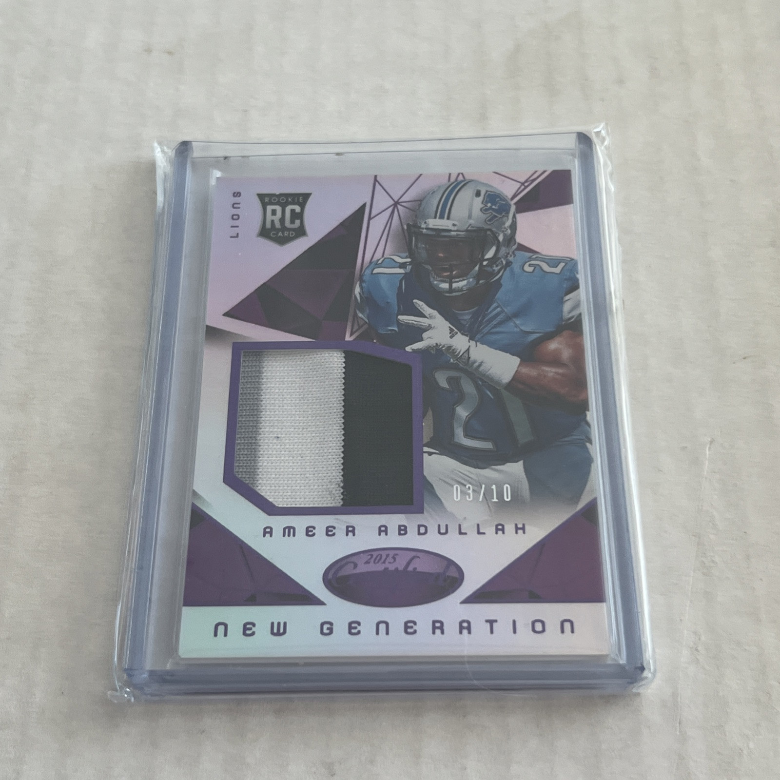 Ameer Abdullah Panini Certified Potential Autograph #CPAA Mirror Purple