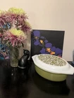 Vintage Pyrex 045 Oval Casserole Dish with Lid 2.5 QT VERDE GREEN OLIVES - #043