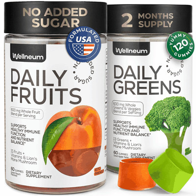 Super Fruit Super Greens Gummies for Adults 60 Count Daily Veggies Fruits Blend