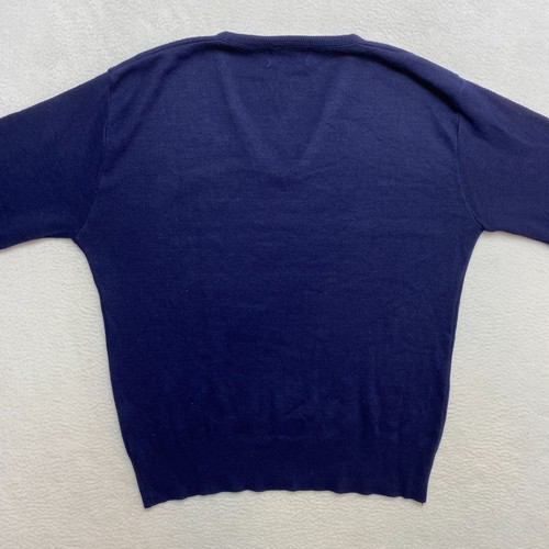 Vintage The Sweater Knit Sweater Men's M Navy Blue Long Sleeve Pullover 90s - Picture 8 of 11