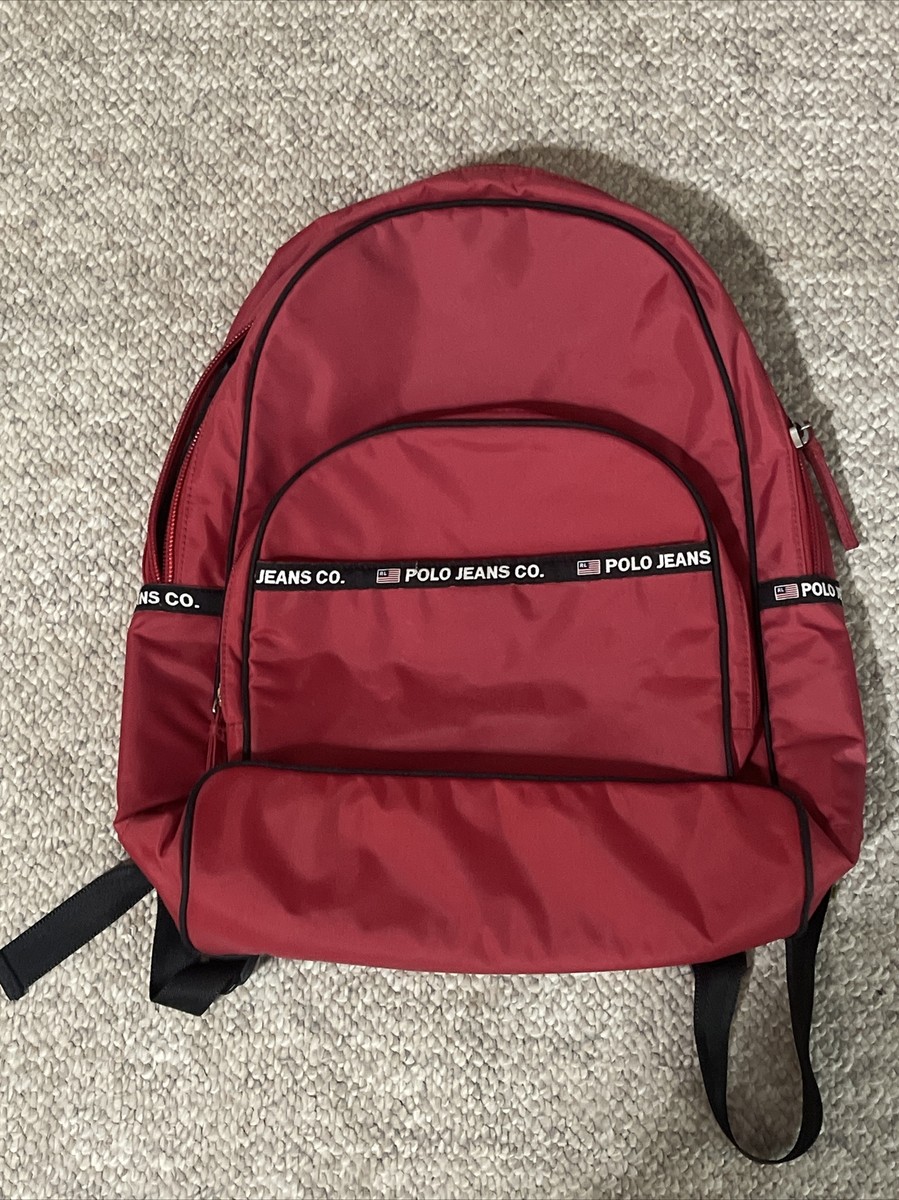POLO JEANS CO Ralph Lauren Vintage Backpack, Red Blue Flag | eBay