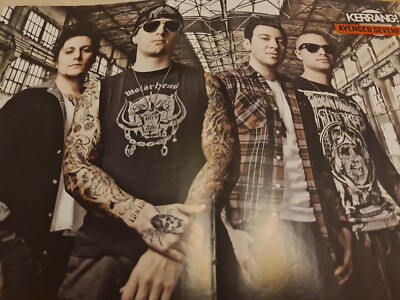 Large A3 AVENGED SEVENFOLD / PANIC AT THE DISCO POSTER KERRANG M Shadows